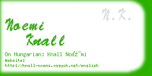 noemi knall business card